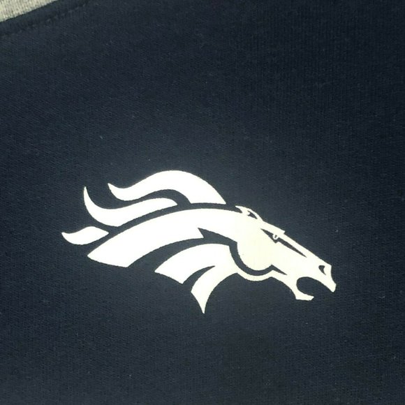 Denver Broncos Womens Sweatshirt Medium Nike Long Sleeve Lightweight Gray Blue - Picture 3 of 11